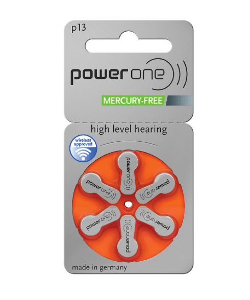Power One MERCURY FREE Hearing Aid Batteries size 13