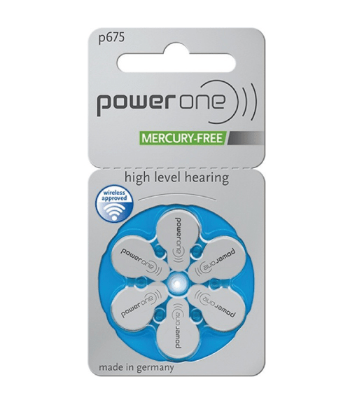 Power One MERCURY FREE Hearing Aid Batteries size 675