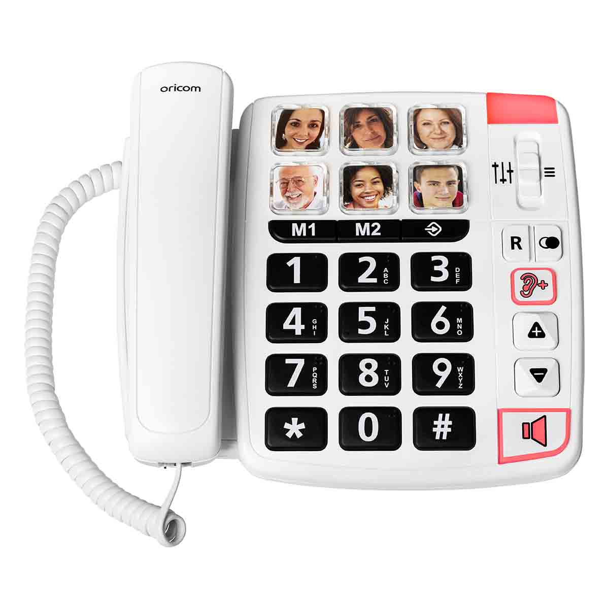 Oricom CARE80S Big Button Amplified Handfree Speakerphone With 6 Picture Dialling
