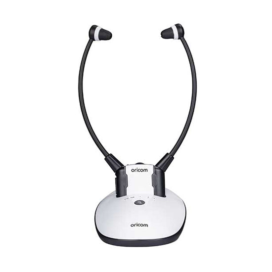 Oricom TV7400 Amplified Wireless TV Listener Headset with Fast Charging Cradle 2.4ghz