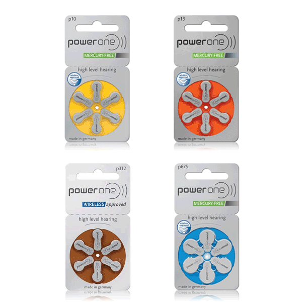 Power One MERCURY FREE Hearing Aid Batteries size 312