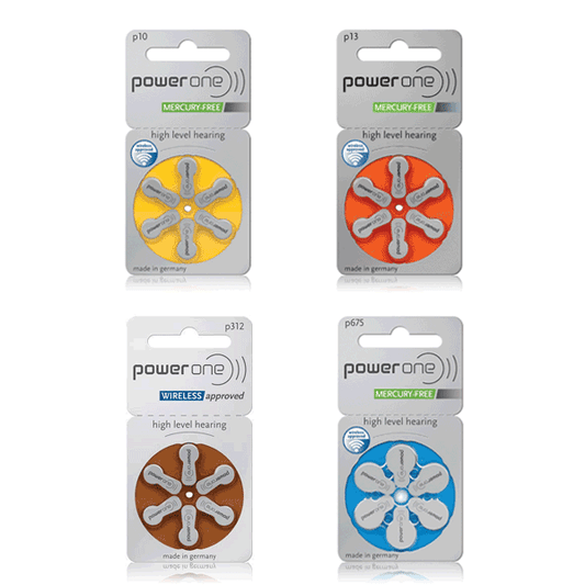 Power One MERCURY FREE Hearing Aid Batteries size 675