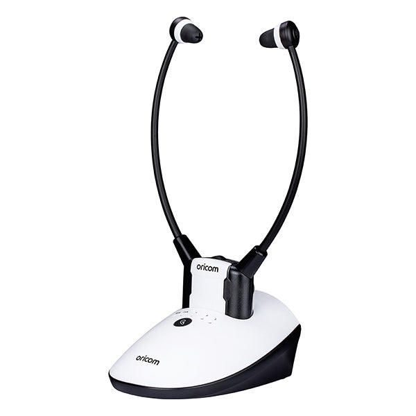 Oricom TV7400 Amplified Wireless TV Listener Headset with Fast Charging Cradle 2.4ghz