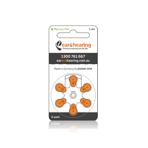 Multipolar Ear Battery Ear & Hearing Australia Power One MERCURY FREE Batteries