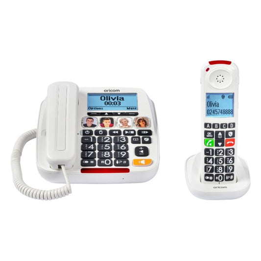 Oricom Amplified Big Button Phone with Cordless Handset