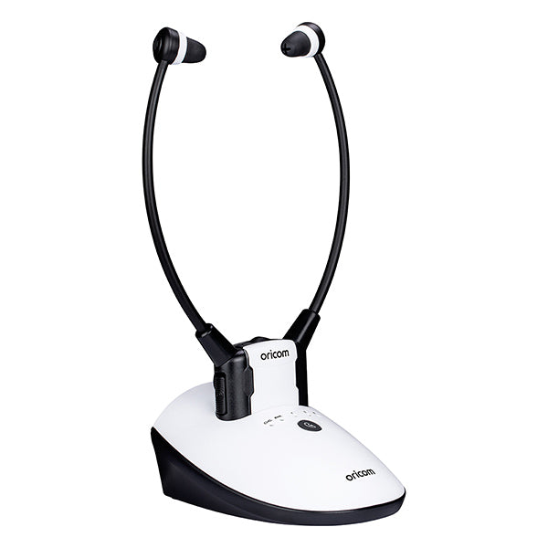 Oricom TV7400 Amplified Wireless TV Listener Headset with Fast Charging Cradle 2.4ghz