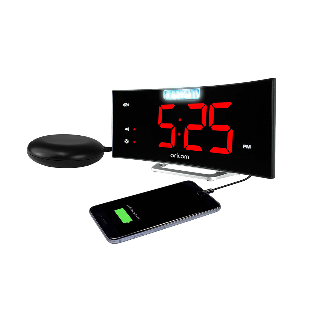 Oricom WNS100 Wake ‘N’ Shake Loud Alarm with Jumbo Display